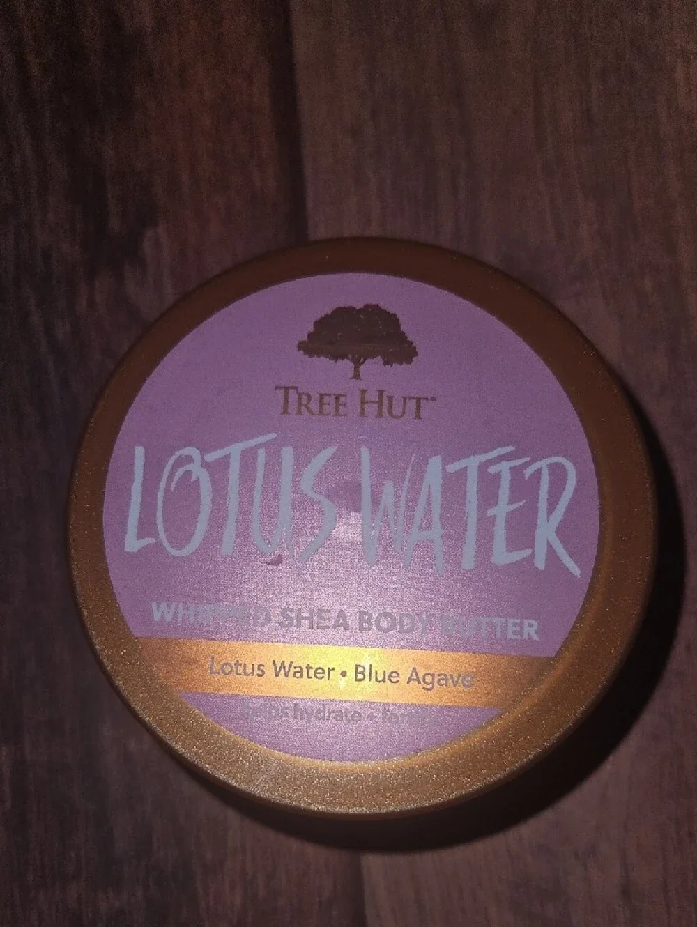 Tree Hut Lotus Water Whipped Shea Body Butter — Teal & Gold